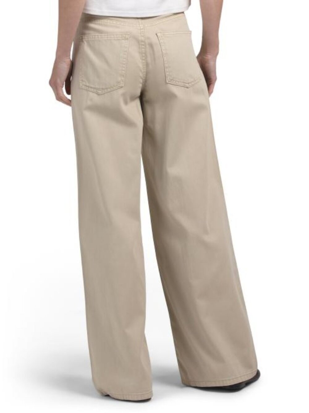 Oat New York Self Tie Waist Denim Wide Leg in Sesame Beige size 26 / 2
